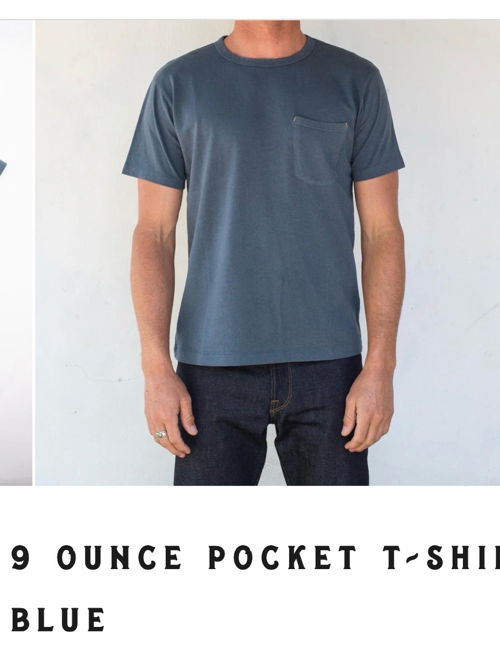 Vintage Washed Indigo Pocket Tee